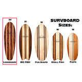 24" Longboard SURVBOARD - Large Charcuterie Serving Board and Cheese Platter