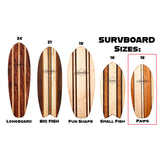 16" Paipo SURVBOARD Cheese Platter, Serving Board, Cutting Board