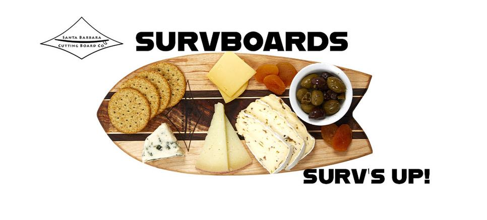 19 Fun Shape SURVBOARD Charcuterie Serving Board, Cheese Platter and -  Santa Barbara Cutting Board Company